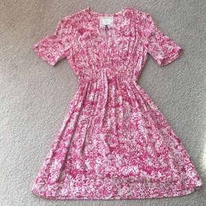Pink and white dress from Anthropology